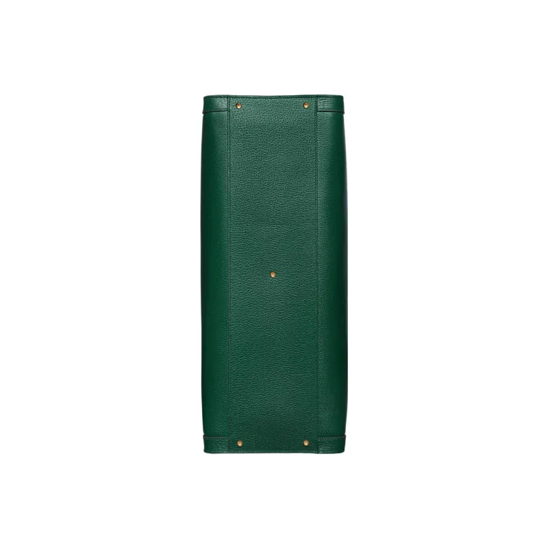 GUCCI Adidas Collaboration Leather Tote Bag Shopping Bag Shoulder Bag Crossbody Bag Handbag Large Size Men's Dark Green-8