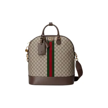 GUCCI Ophidia Canvas With Leather Handbag Shoulder Bag Crossbody Bag Travel Bag Small Size Men's Ebony