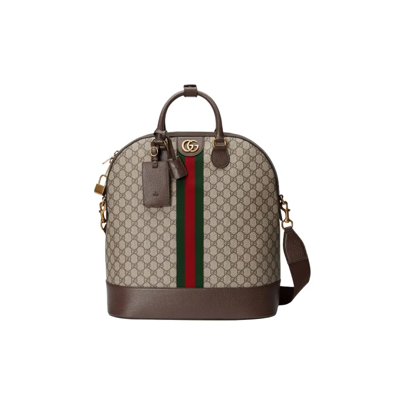 GUCCI Ophidia Canvas With Leather Handbag Shoulder Bag Crossbody Bag Travel Bag Small Size Men's Ebony-0