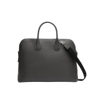 Valextra Millepunte Calfskin Shoulder Bag, Crossbody Bag, Handbag Men's Gray
