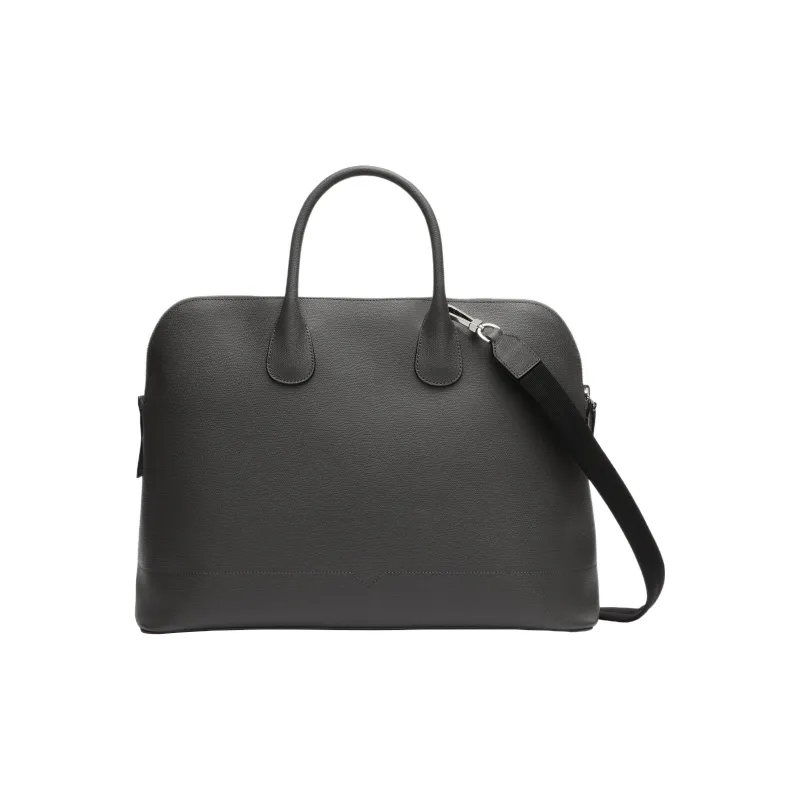 Valextra Millepunte Calfskin Shoulder Bag, Crossbody Bag, Handbag Men's Gray-0