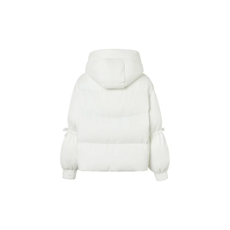 CHENPENG LDN Solid Color Hooded Down Jacket Women's-1