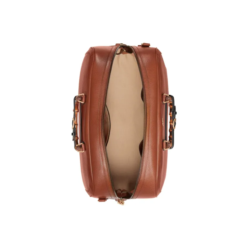 GUCCI Diana Leather Luggage Bag Shoulder Bag Crossbody Handbag Large Size Men's Brown-6