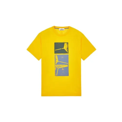 STONE ISLAND T-Shirts Men Yellow