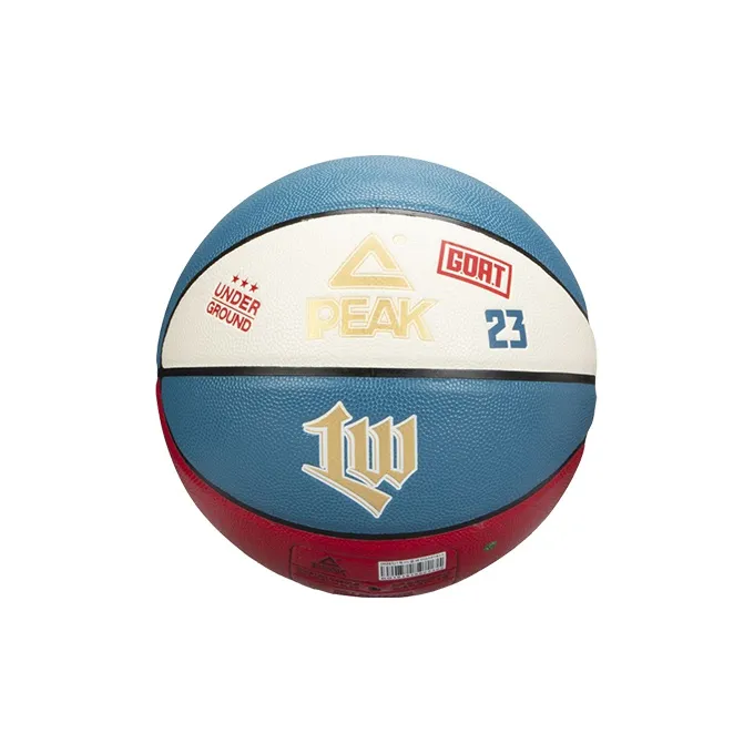 PEAK PU Basketball Blue Red White Size 7 Ball Training Unisex-3