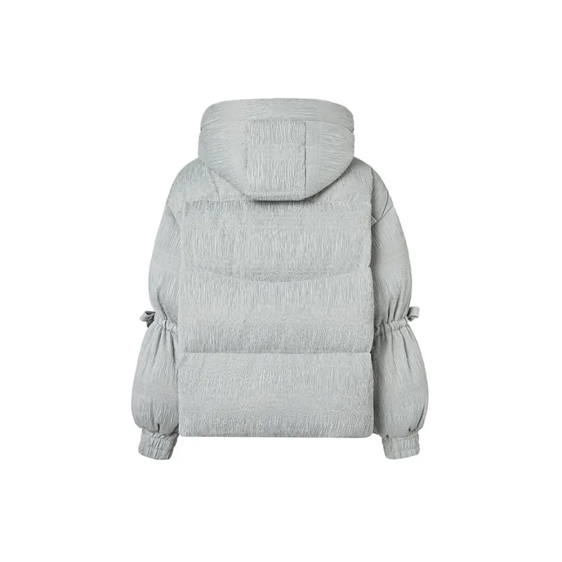 CHENPENG LDN Solid Color Hooded Down Jacket Women's-5