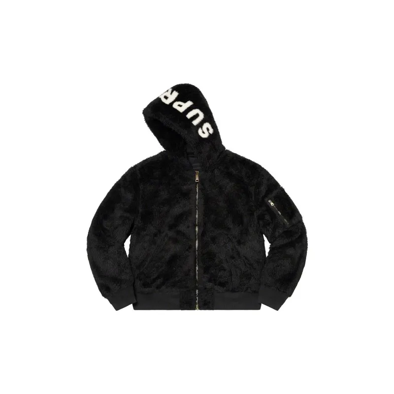 Supreme Faux Fur Reversible MA-1 Black M - POIZON