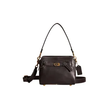COACH Tate Glove Tanning Shoulder Bag Crossbody Bag Handbag Medium Size Women's Black