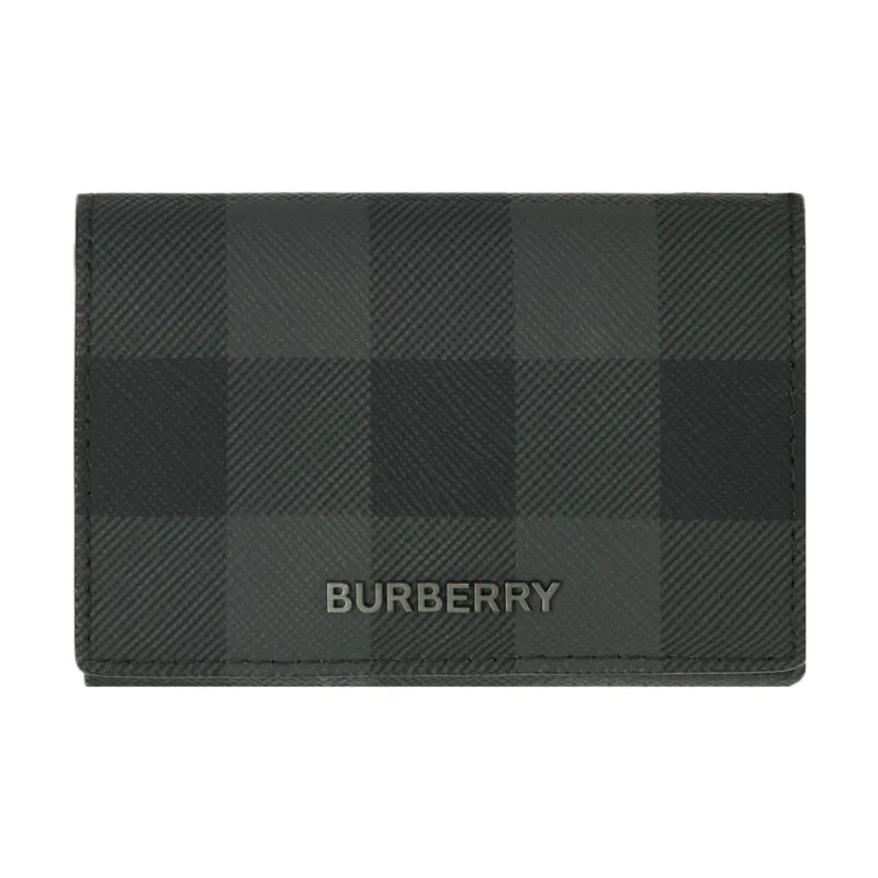 Burberry Leather Wallet Men's Charcoal Gray-0