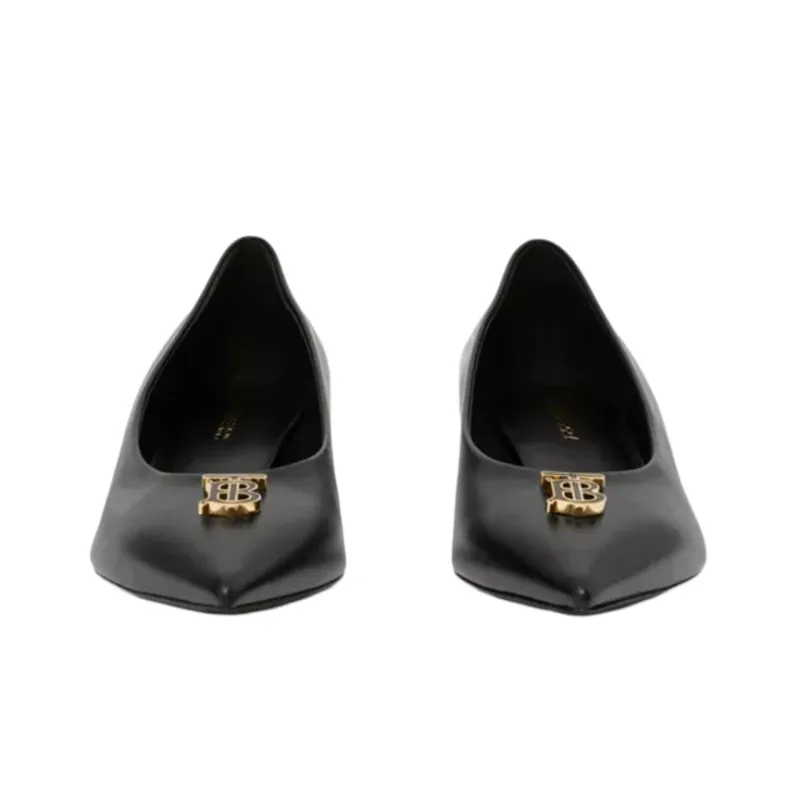 Burberry Slim Heel Mary Jane Shoes Women's Black-2