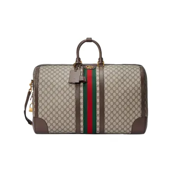 GUCCI Savoy Medium Duffle Bag Travel Bag Men Beige/Ebony
