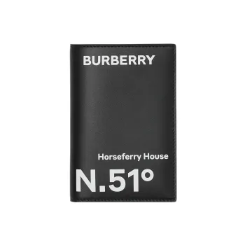 Burberry Lola Lola Bag Calfskin Passport Holder Men's Black