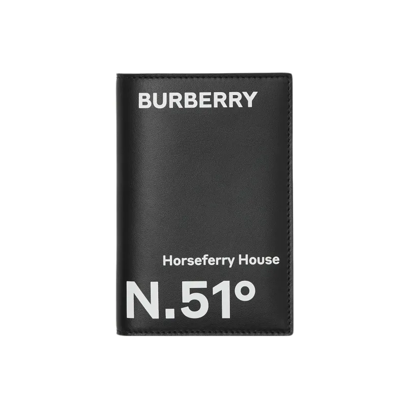 Burberry Lola Lola Bag Calfskin Passport Holder Men's Black-0