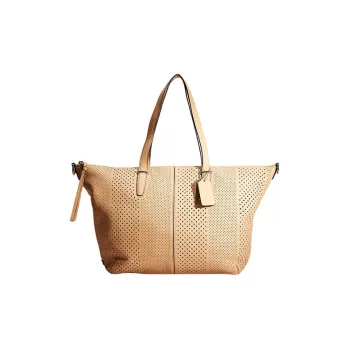 COACH Bleecker Glove Tanning Portable Crossbody Bag, Shoulder Bag Women's Silver & Tan