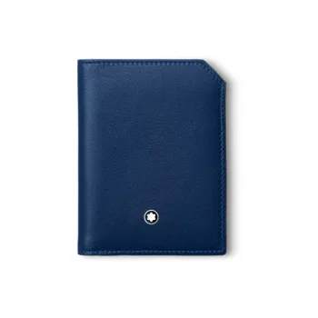 MONTBLANC Meisterstuck Full grain Calf Leather Wallet Mini Men's Midnight Blue