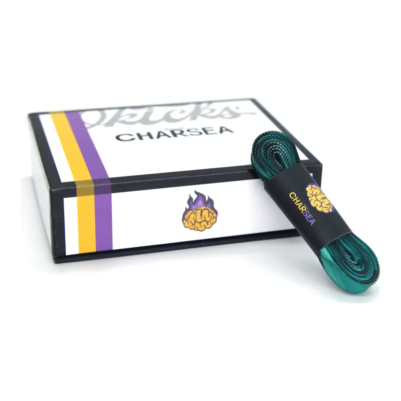 CHARSEA Shoelaces Unisex Couple's Green-3