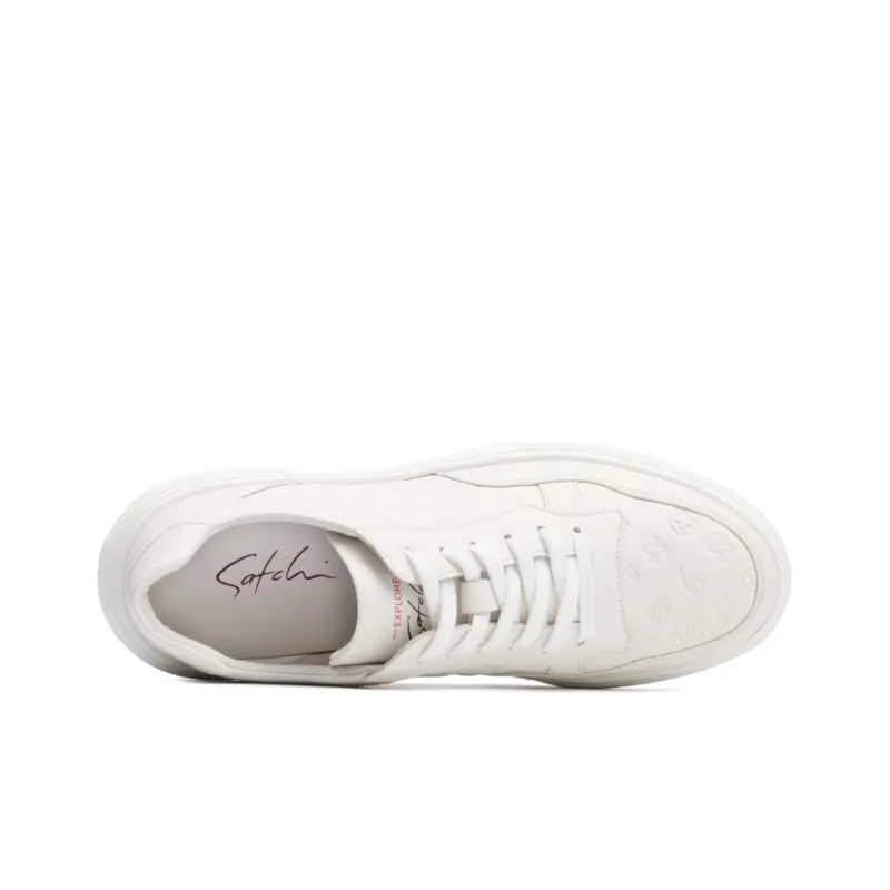 Satchi Low Top Stylish Skateboarding Shoes Men's White-3