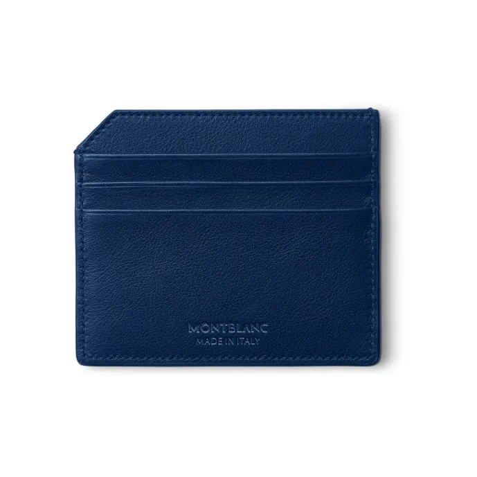 MONTBLANC Meisterstuck Full grain Calf Leather Card Holder Men's Midnight Blue-1