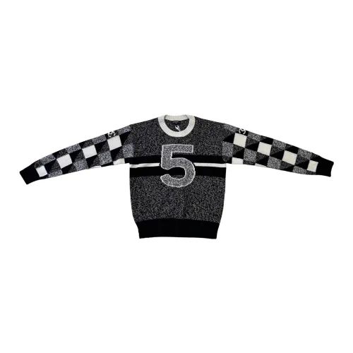 CHANEL Cashmere Sweaters Women's Black/White