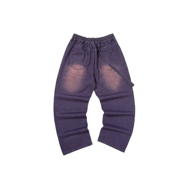 GENANX Straight Jeans Unisex Purple-1