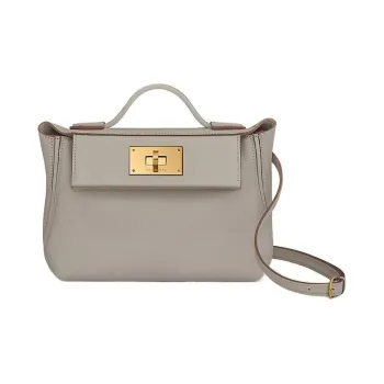 HERMES 24/24 Evercolor With Swift Calfskin Handbag Shoulder Bag Crossbody Bag Mini Women's Glacier White