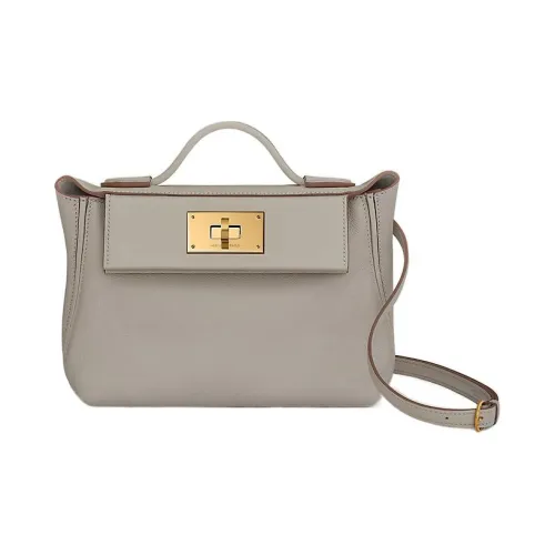 HERMES 24/24 Evercolor With Swift Calfskin Handbag Shoulder Bag Crossbody Bag Mini Women's Glacier White