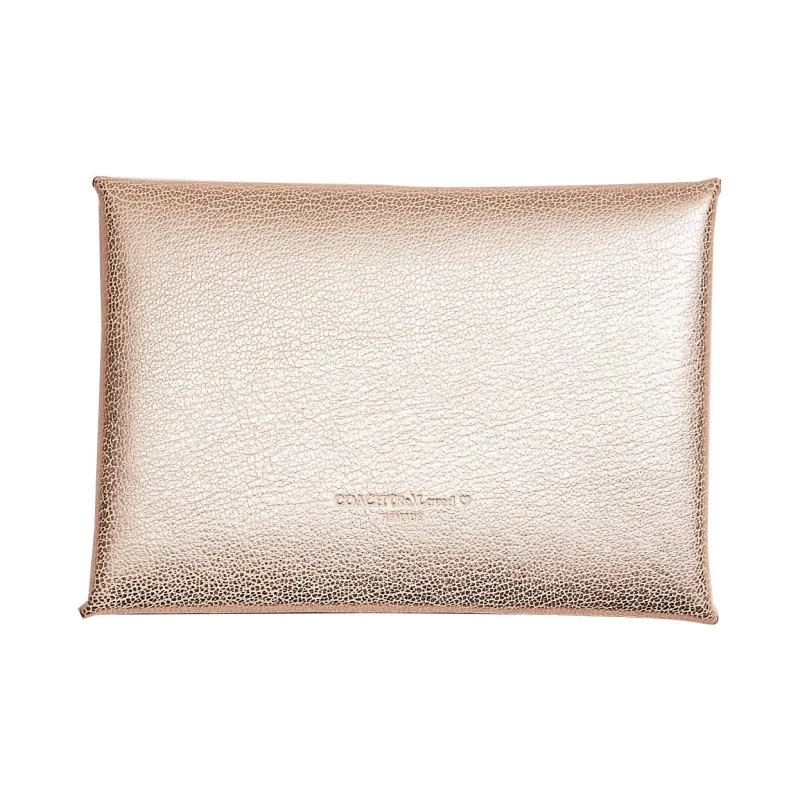 COACH Pouch Leather Document Bag Coin Purse Card Holder Clutch Small Size Women's Rose Gold-1