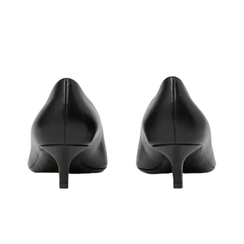 Burberry Slim Heel Mary Jane Shoes Women's Black-3