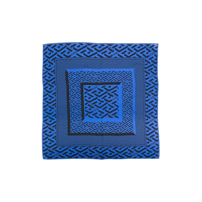VERSACE Silk Scarves Women's Blue-0