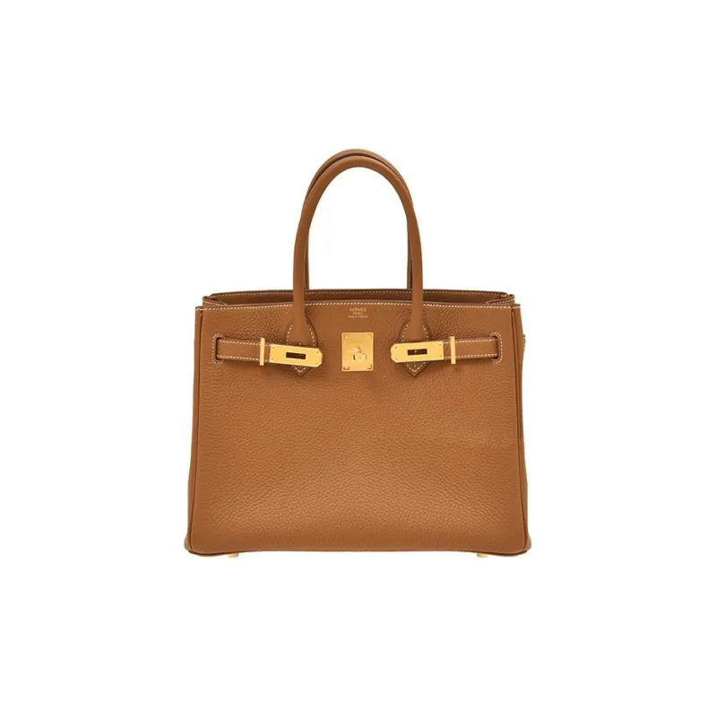 HERMES Birkin Togo Swift Cow Leather 3 in 1 Birkin Bag Handbags Women's Gold Brown/Beige-2