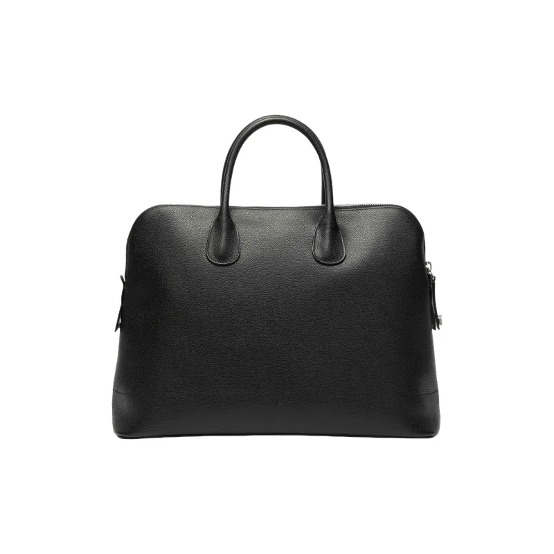 Valextra Millepunte Calfskin Shoulder Bag, Crossbody Bag, Handbag Men's Black-1