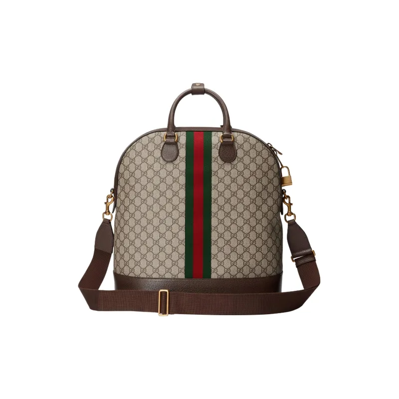 GUCCI Ophidia Canvas With Leather Handbag Shoulder Bag Crossbody Bag Travel Bag Small Size Men's Ebony-3