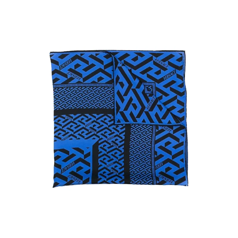 VERSACE Silk Scarves Women's Blue-1