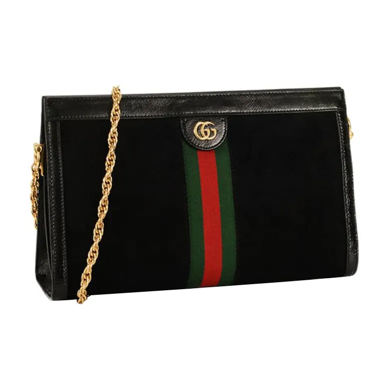 GUCCI Ophidia Suede Cow Leather Crossbody Bag Shoulder Bag Women's Black-2