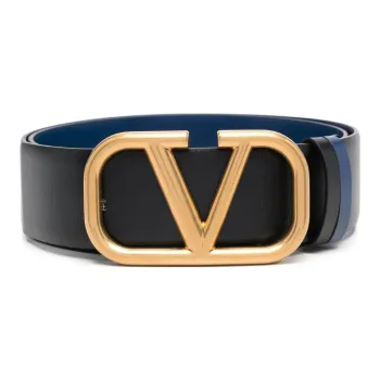 Valentino Classic Letter Logo Minimalist Style Fashion Smooth Buckle Men's Width: 4cm