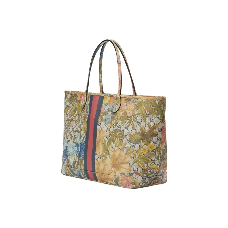 GUCCI Ophidia Canvas Tote Bag Shopping Bag Handbag Shoulder Bag Large Size Women's Multicolor-2