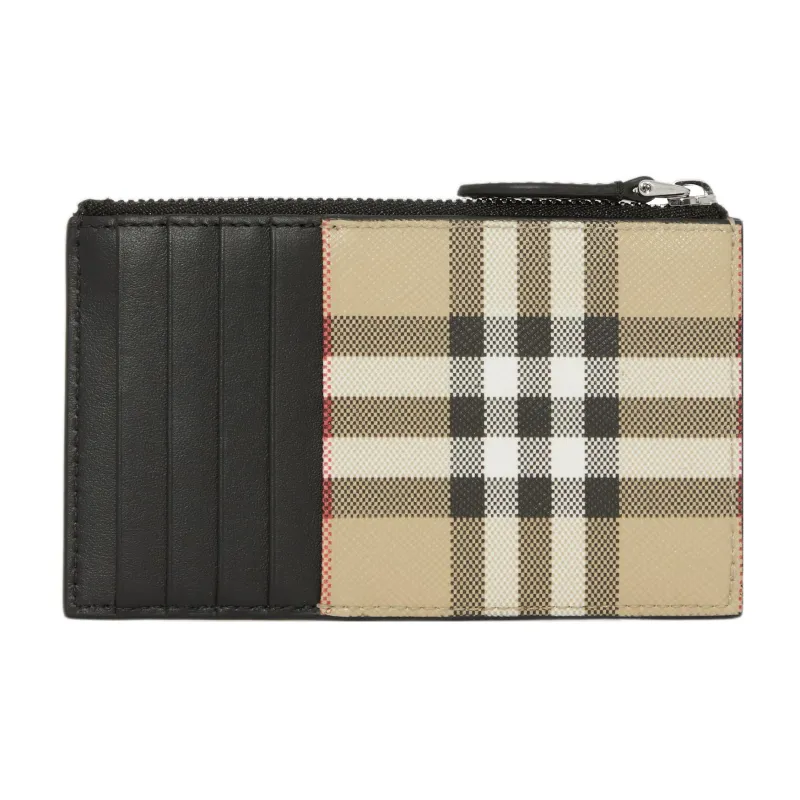 Burberry Vintage Cotton Card Holder Men's Beige-2