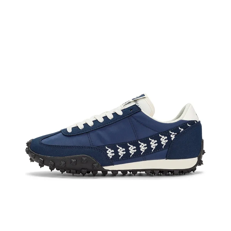 Kappa Cushioned Slip Resistant Abrasion Resistant Low Top Training Running Shoes Unisex Dark Blue White Black-0