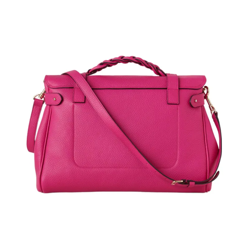 Mulberry Alexa Textured Leather Shoulder Bag Crossbody Bag Handbag Extra Large Women's Pink-2