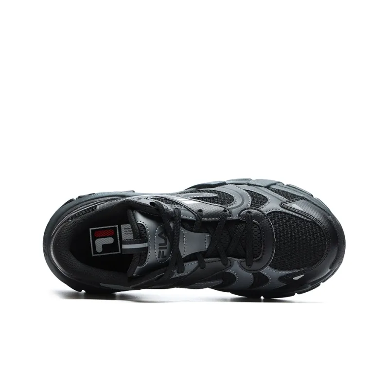 FILA DECODER Anti Slip And Wear Resistant Breathable Low Top Casual Running Shoes Women's Black Gray-2