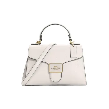 COACH Pepper Leather Handbag Shoulder Bag Crossbody Bag Small Size Women's White