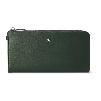 MONTBLANC Full Grain Cow Leather Coin Purse Clutch Wallet Men's Jasper
