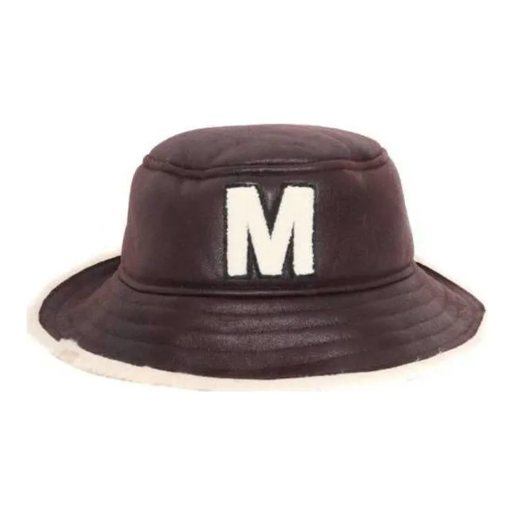 MM6 Maison Margiela Logo patch Faux leather Hat-0