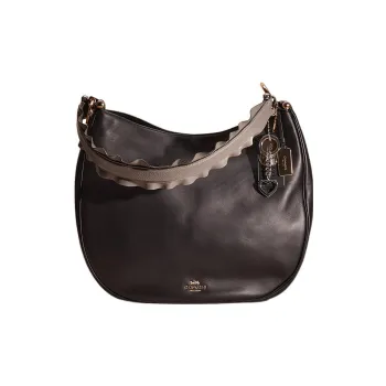 COACH Mae Glove Tanned Leather With Leather Handbag, Shoulder Bag, Crossbody Bag Large Size Women's Black