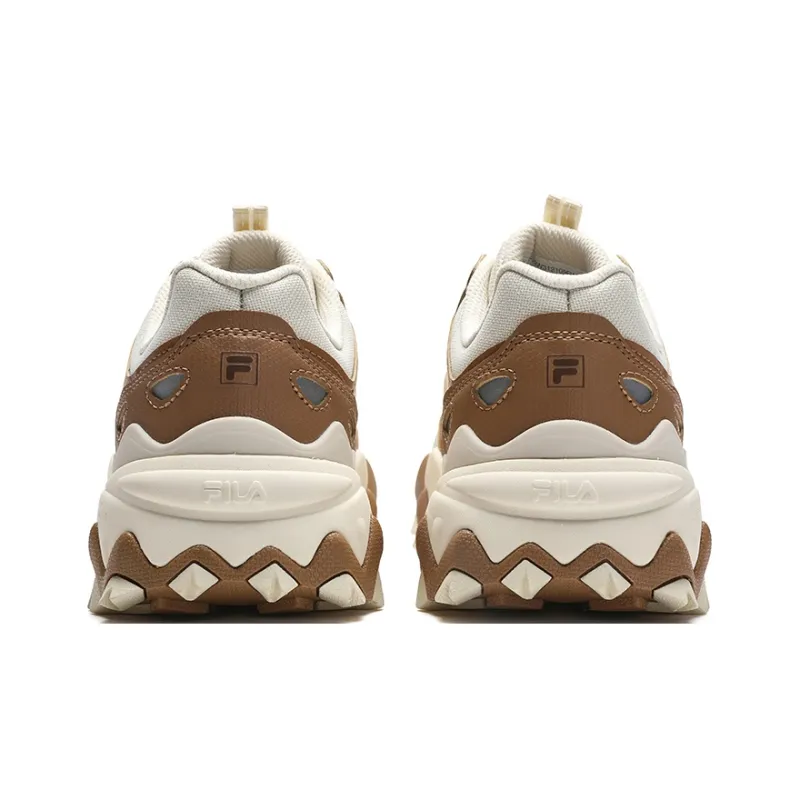 FILA Oakmont 2 European Style Cushioning Anti-Slip And Wear-Resistant Coverage Low-Top Casual Shoes Women's White Brown-3