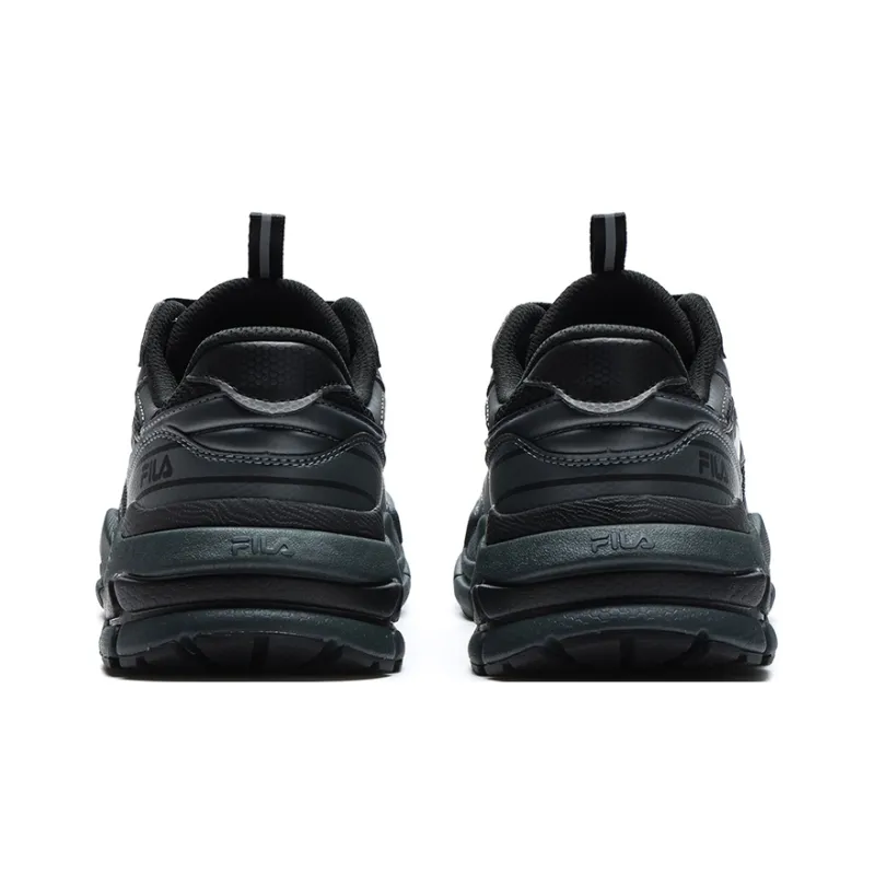 FILA DECODER Anti Slip And Wear Resistant Breathable Low Top Casual Running Shoes Women's Black Gray-3