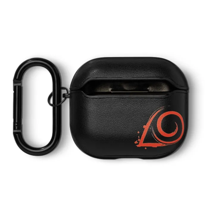 MONTBLANC Naruto Collaboration Cow Leather Patchwork Earphone Case Men's Black-1