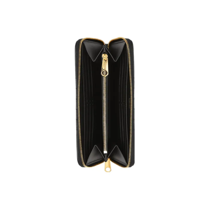 Burberry Lola Bag Quilting Lambskin Wallet Women's Black-3