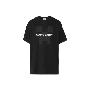Burberry X Minecraft Logo Print Cotton T shirt