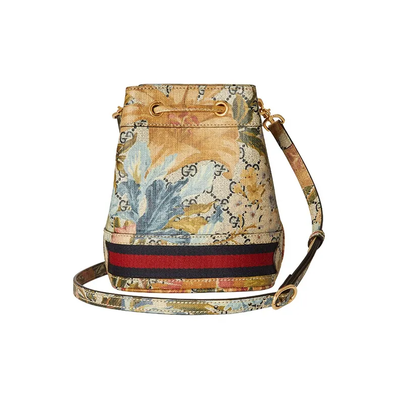 GUCCI Ophidia Canvas Bucket Bags Crossbody Bag, Shoulder Bag Women's Multicolor-5